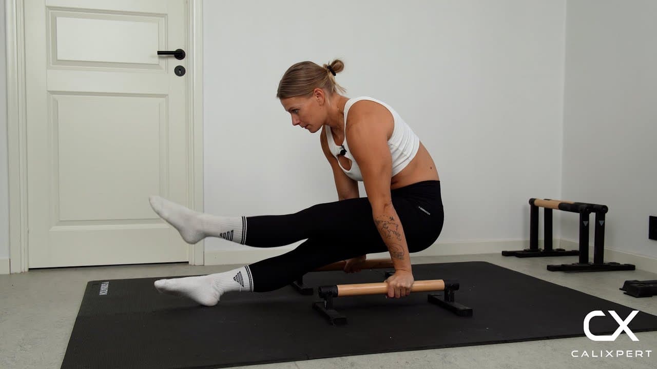 L-sit Skulderdrag Till Enbenslyfter