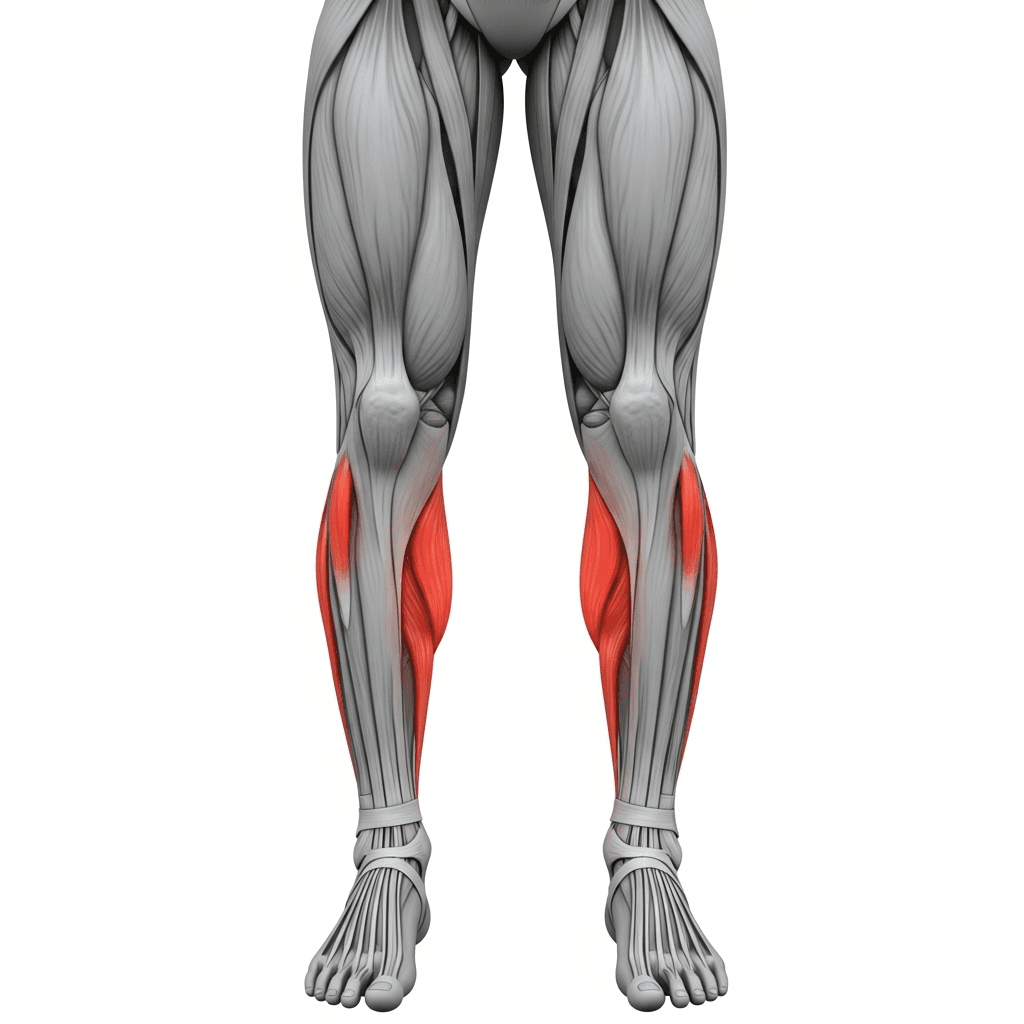 Framsida underben muscle anatomy