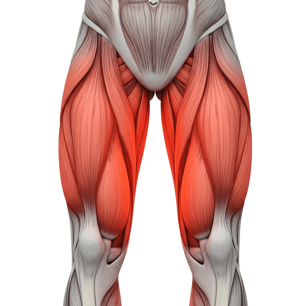Framsida lår muscle anatomy