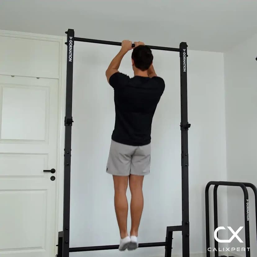 Sittande smalt pull-up med böjda knän
