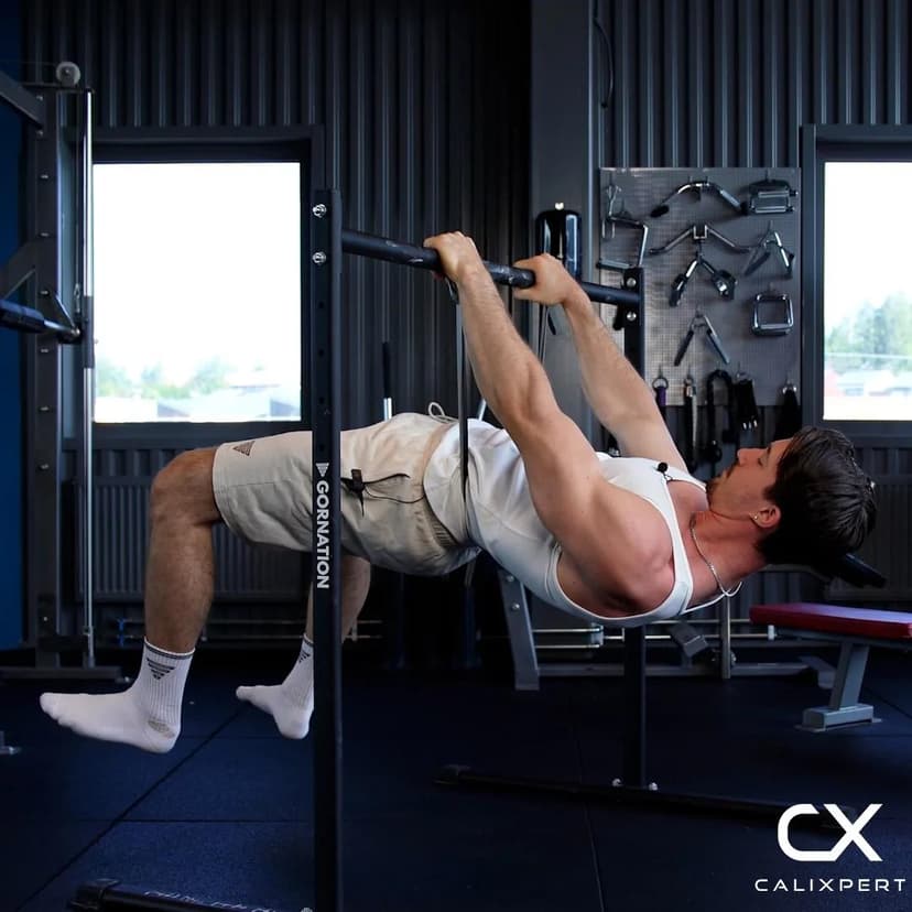 Assisted Straddle Halflay Front Lever