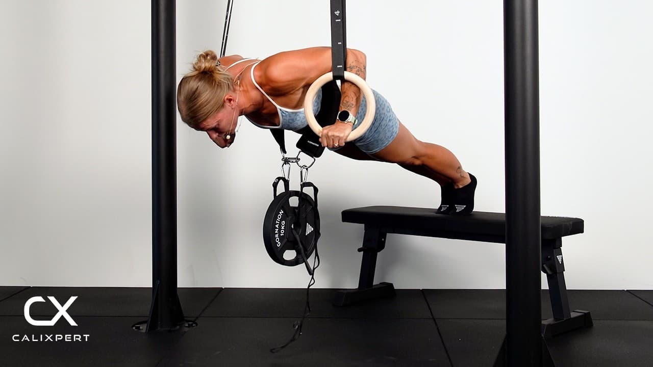 Weighted Ring Push Ups