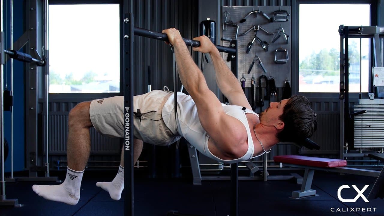 Assisted Straddle Halflay Front Lever